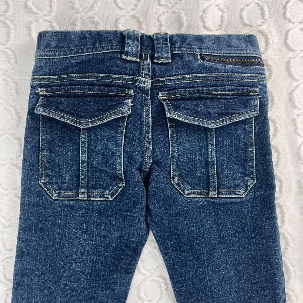 EV by Et Vous Women's Distressed Jeans Snap Bottom Medium Wash - Picture 4 of 7